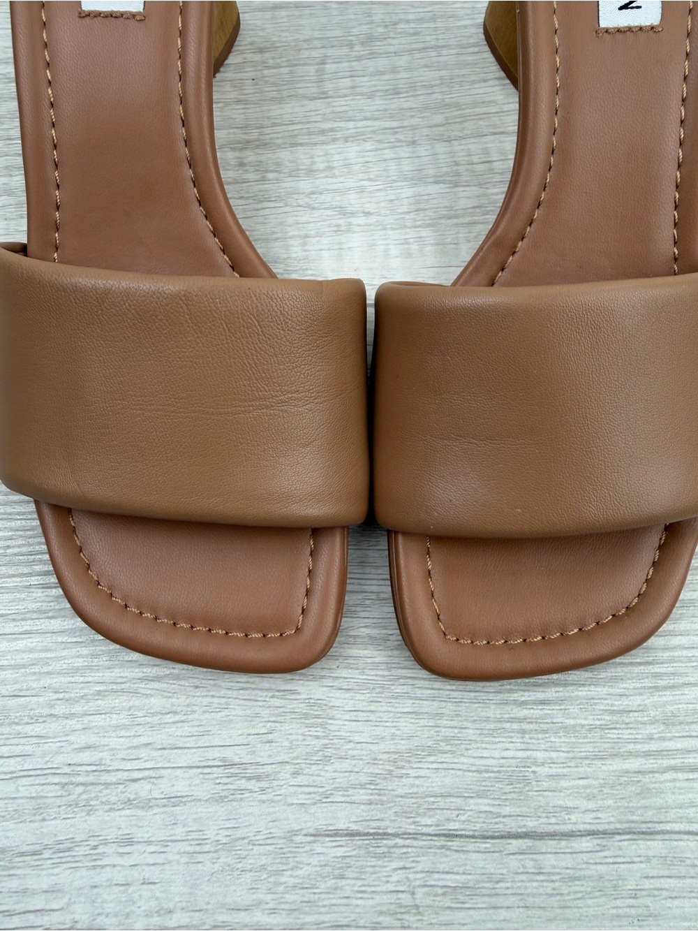 Steve Madden Saged Heeled Slide Sandals Tan Size 7.5 - Picture 8 of 9